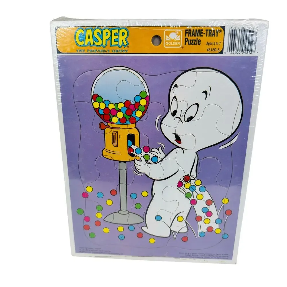 Vintage Golden Frame-Tray Puzzle 4 Pack‎ Bugs Bunny & Casper Friendly Ghost